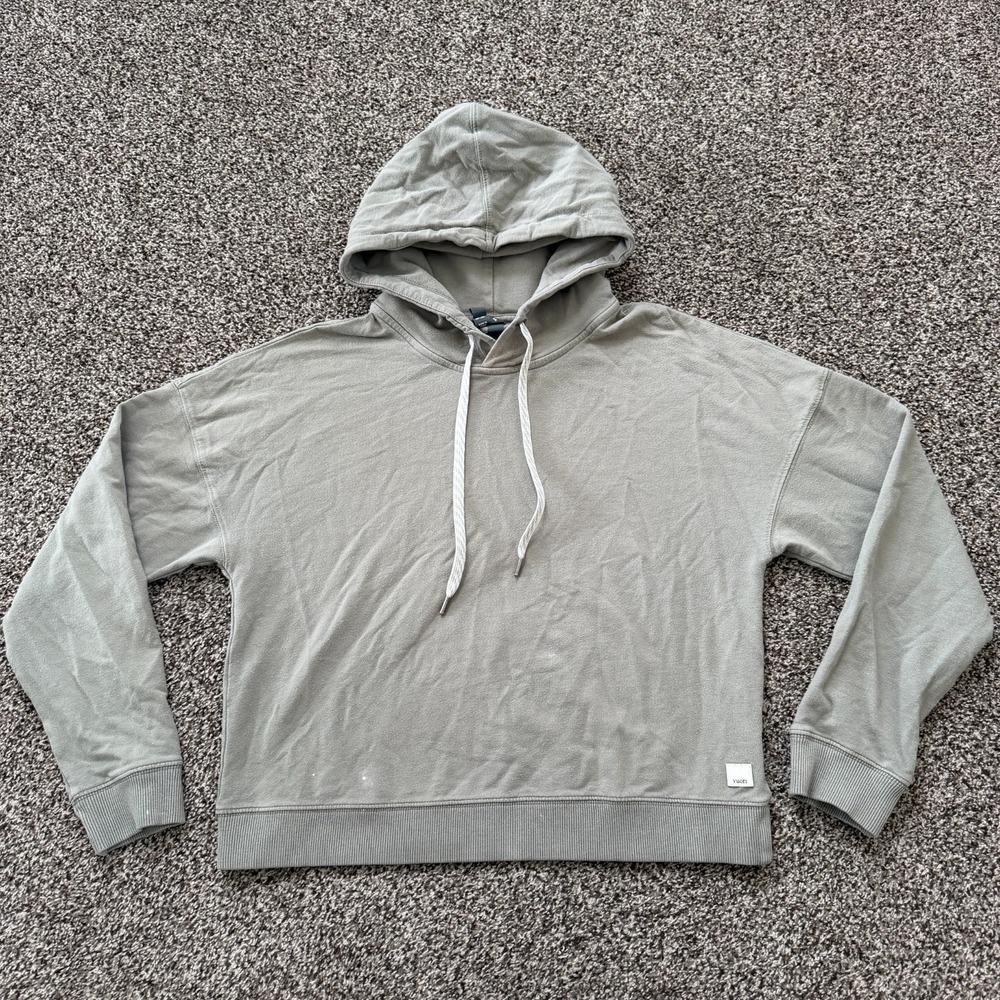 Vuori Hoodie Womens XS Gray Laguna Cropped Pullover Sweatshirt VW271